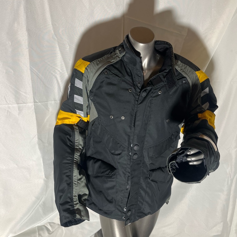 Men's Black BMW Motorcycle Rallye touring jacket.